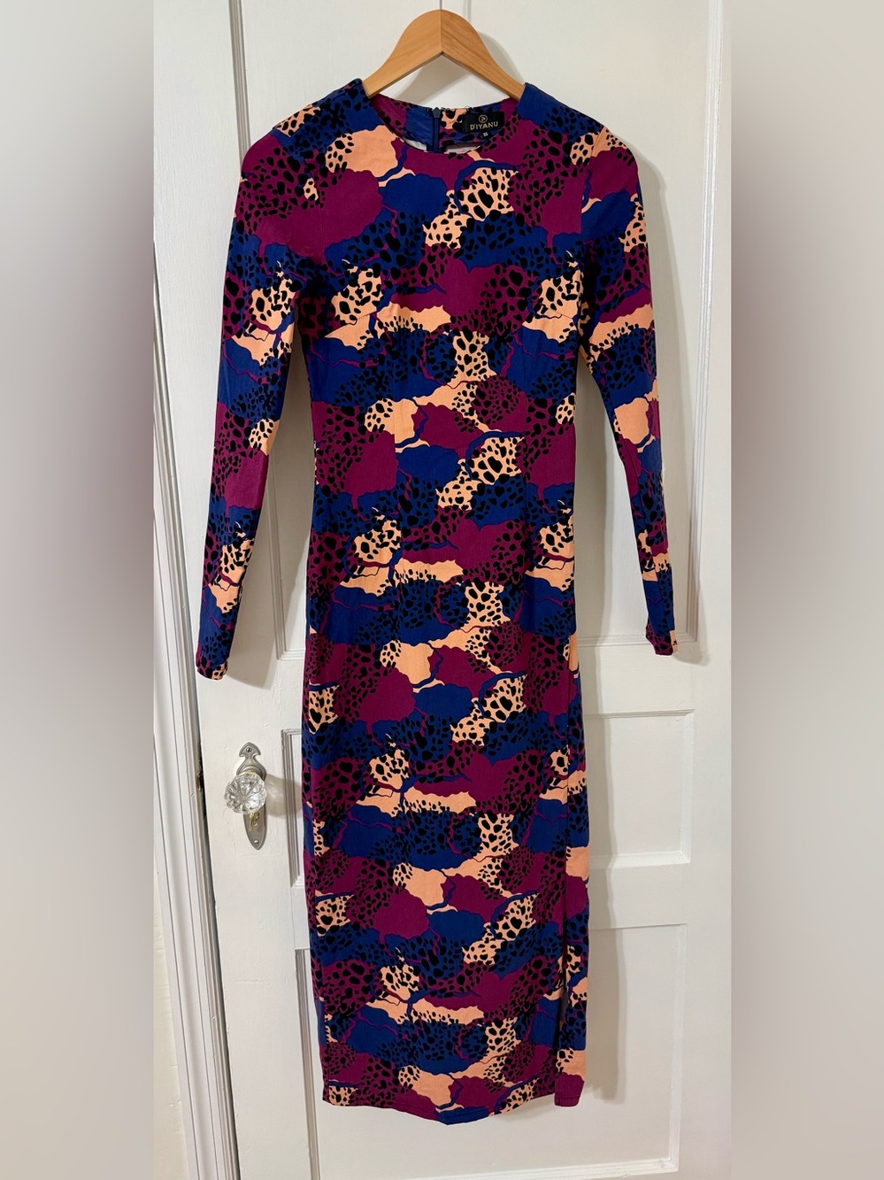 D'IYANU | Chidima Women's African Print Stretch Midi Dress